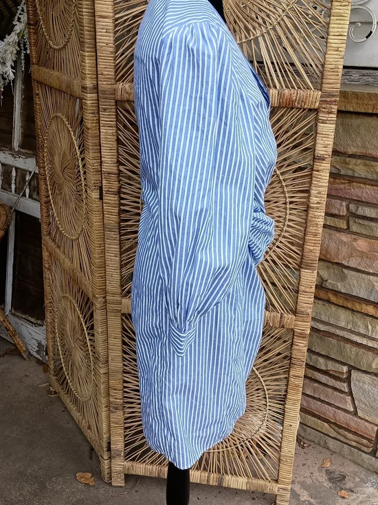 Etcetera Blue Stripe Tie Style Dress_6 - Picture 6 of 11